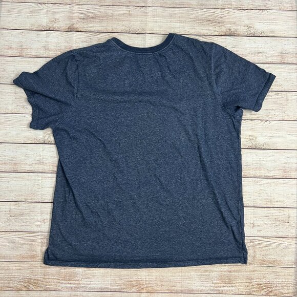 Nike Dri-FIT Men's Short Sleeve Athletic T-Shirt XL Navy Blue Heather Workout - Picture 2 of 8